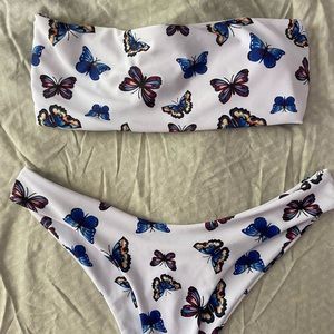 Butterfly bathing suit set